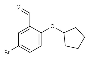 5-bromo-2-(cyclopentyloxy)benzaldehyde Structure
