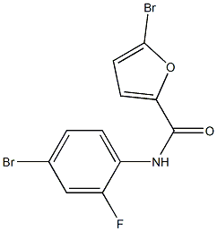 5-bromo-N-(4-bromo-2-fluorophenyl)furan-2-carboxamide 结构式
