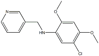 5-chloro-2,4-dimethoxy-N-(pyridin-3-ylmethyl)aniline Struktur
