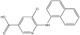 5-chloro-6-(naphthalen-1-ylamino)pyridine-3-carboxylic acid Struktur