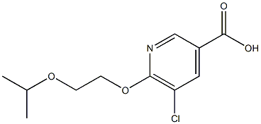 5-chloro-6-[2-(propan-2-yloxy)ethoxy]pyridine-3-carboxylic acid Structure