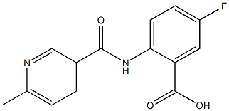 5-fluoro-2-{[(6-methylpyridin-3-yl)carbonyl]amino}benzoic acid Structure