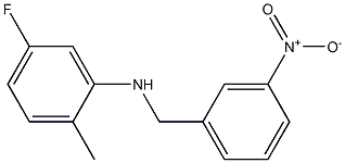 5-fluoro-2-methyl-N-[(3-nitrophenyl)methyl]aniline|
