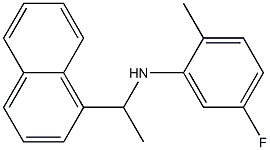 5-fluoro-2-methyl-N-[1-(naphthalen-1-yl)ethyl]aniline Struktur