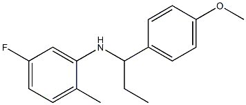5-fluoro-N-[1-(4-methoxyphenyl)propyl]-2-methylaniline 结构式