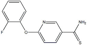 6-(2-fluorophenoxy)pyridine-3-carbothioamide Struktur