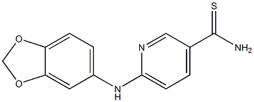 6-(2H-1,3-benzodioxol-5-ylamino)pyridine-3-carbothioamide Struktur