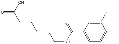 6-[(3-fluoro-4-methylbenzoyl)amino]hexanoic acid Struktur