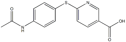 6-[(4-acetamidophenyl)sulfanyl]pyridine-3-carboxylic acid Struktur