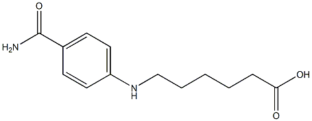 6-[(4-carbamoylphenyl)amino]hexanoic acid