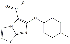 6-[(4-methylcyclohexyl)oxy]-5-nitroimidazo[2,1-b][1,3]thiazole Struktur