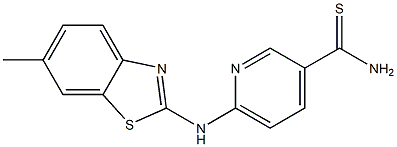  6-[(6-methyl-1,3-benzothiazol-2-yl)amino]pyridine-3-carbothioamide