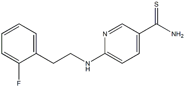 6-{[2-(2-fluorophenyl)ethyl]amino}pyridine-3-carbothioamide Struktur