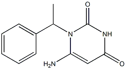 6-amino-1-(1-phenylethyl)-1,2,3,4-tetrahydropyrimidine-2,4-dione Structure