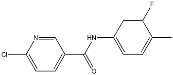6-chloro-N-(3-fluoro-4-methylphenyl)pyridine-3-carboxamide Structure