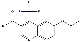 6-ethoxy-4-(trifluoromethyl)quinoline-3-carboxylic acid Struktur