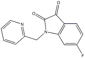 6-fluoro-1-(pyridin-2-ylmethyl)-2,3-dihydro-1H-indole-2,3-dione Structure