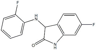 6-fluoro-3-[(2-fluorophenyl)amino]-2,3-dihydro-1H-indol-2-one Struktur