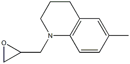 6-methyl-1-(oxiran-2-ylmethyl)-1,2,3,4-tetrahydroquinoline Struktur