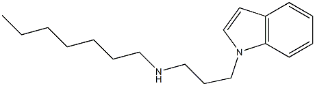 heptyl[3-(1H-indol-1-yl)propyl]amine 结构式