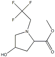 methyl 4-hydroxy-1-(2,2,2-trifluoroethyl)pyrrolidine-2-carboxylate,,结构式