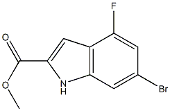 methyl 6-bromo-4-fluoro-1H-indole-2-carboxylate Structure