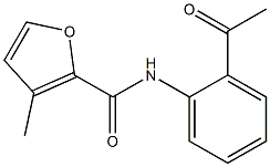 N-(2-acetylphenyl)-3-methyl-2-furamide Struktur