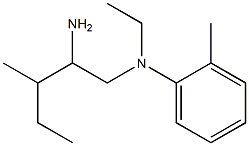 N-(2-amino-3-methylpentyl)-N-ethyl-2-methylaniline Structure