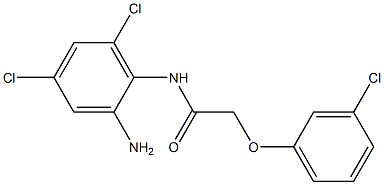N-(2-amino-4,6-dichlorophenyl)-2-(3-chlorophenoxy)acetamide 结构式