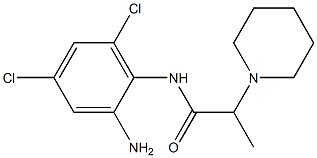 N-(2-amino-4,6-dichlorophenyl)-2-(piperidin-1-yl)propanamide Structure