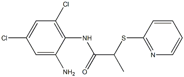 N-(2-amino-4,6-dichlorophenyl)-2-(pyridin-2-ylsulfanyl)propanamide Struktur