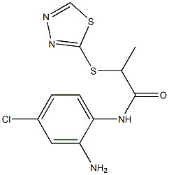 N-(2-amino-4-chlorophenyl)-2-(1,3,4-thiadiazol-2-ylsulfanyl)propanamide|