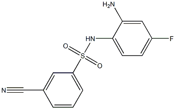 N-(2-amino-4-fluorophenyl)-3-cyanobenzene-1-sulfonamide 结构式