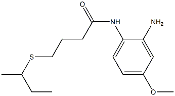N-(2-amino-4-methoxyphenyl)-4-(butan-2-ylsulfanyl)butanamide Structure