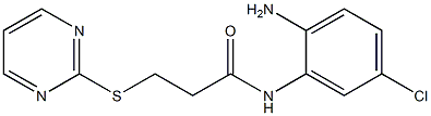 N-(2-amino-5-chlorophenyl)-3-(pyrimidin-2-ylsulfanyl)propanamide Struktur