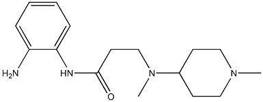 N-(2-aminophenyl)-3-[methyl(1-methylpiperidin-4-yl)amino]propanamide 结构式