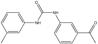 N-(3-acetylphenyl)-N'-(3-methylphenyl)urea Struktur