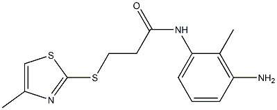N-(3-amino-2-methylphenyl)-3-[(4-methyl-1,3-thiazol-2-yl)sulfanyl]propanamide