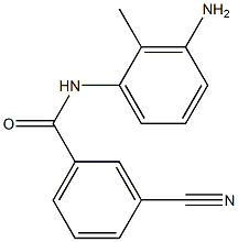 N-(3-amino-2-methylphenyl)-3-cyanobenzamide 结构式