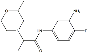 N-(3-amino-4-fluorophenyl)-2-(2-methylmorpholin-4-yl)propanamide Struktur