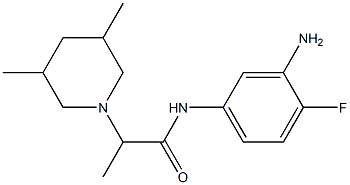 N-(3-amino-4-fluorophenyl)-2-(3,5-dimethylpiperidin-1-yl)propanamide Struktur