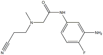 N-(3-amino-4-fluorophenyl)-2-[(2-cyanoethyl)(methyl)amino]acetamide Struktur