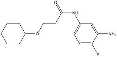 N-(3-amino-4-fluorophenyl)-3-(cyclohexyloxy)propanamide 化学構造式