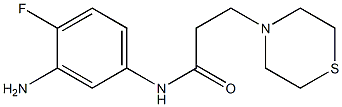 N-(3-amino-4-fluorophenyl)-3-(thiomorpholin-4-yl)propanamide 结构式