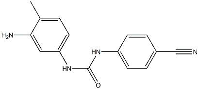 N-(3-amino-4-methylphenyl)-N'-(4-cyanophenyl)urea 结构式