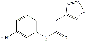 N-(3-aminophenyl)-2-(thiophen-3-yl)acetamide 化学構造式