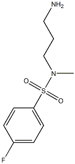N-(3-aminopropyl)-4-fluoro-N-methylbenzene-1-sulfonamide 结构式