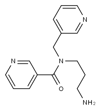N-(3-aminopropyl)-N-(pyridin-3-ylmethyl)pyridine-3-carboxamide Structure