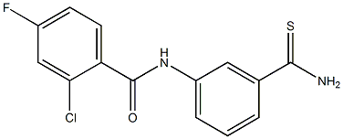 N-(3-carbamothioylphenyl)-2-chloro-4-fluorobenzamide Structure