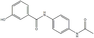 N-(4-acetamidophenyl)-3-hydroxybenzamide Struktur